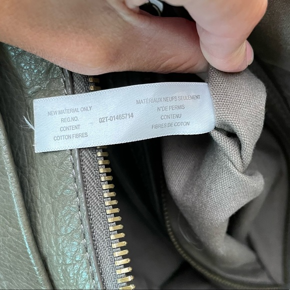 Liebeskind Berlin Grey Green Leather Tote Bag Satchel Purse with Shoulder Strap - Picture 12 of 16